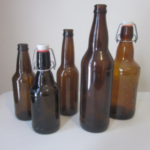 Empty beer bottles